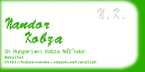 nandor kobza business card